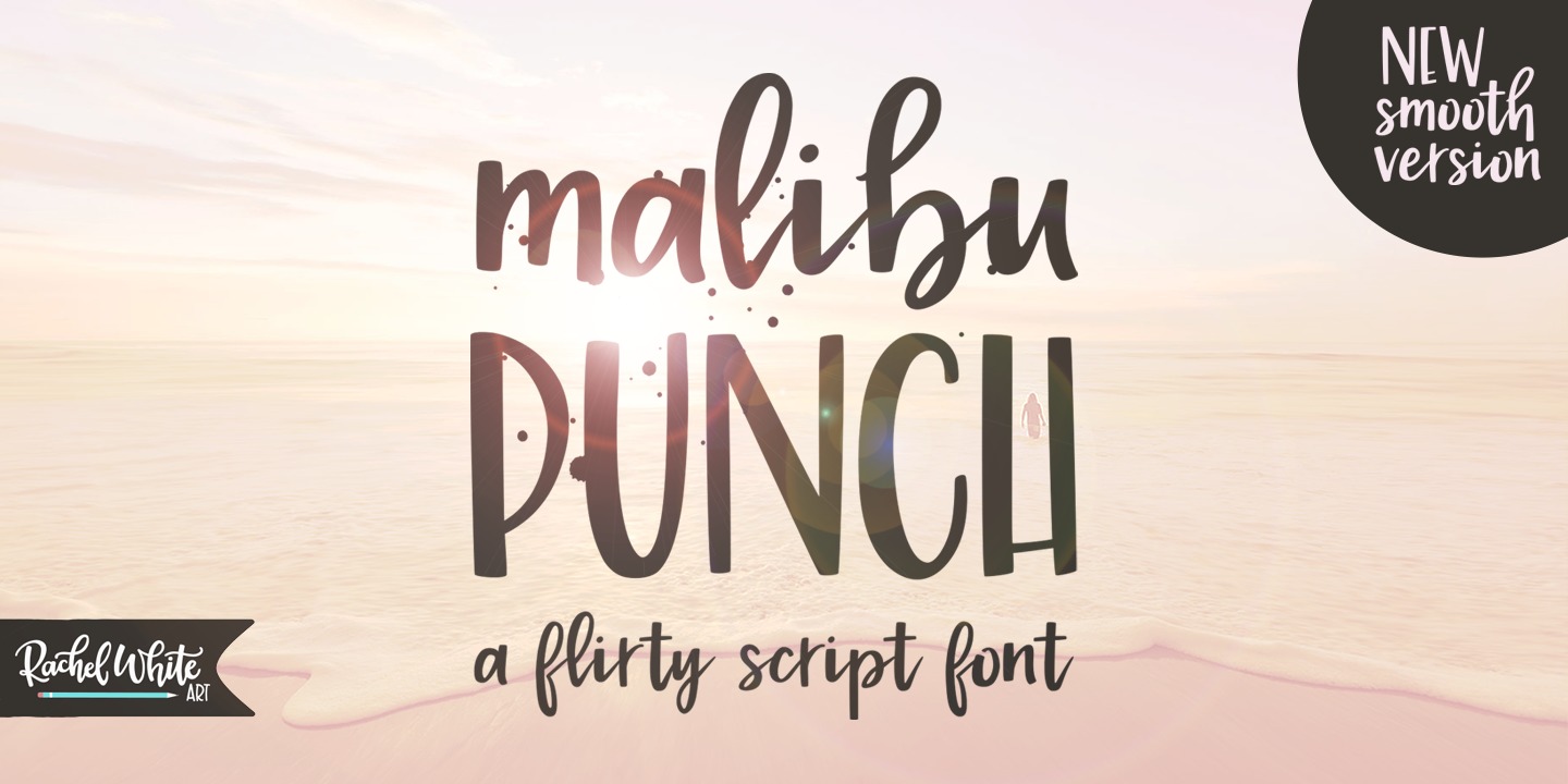 Ejemplo de fuente Malibu Punch Smooth